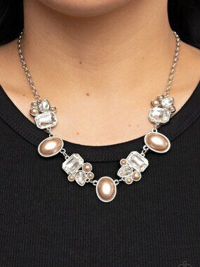 Paparazzi Jewelry Accessories Sensational Showstopper - Brown Necklace - Vintage